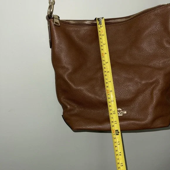 Coach Abby Duffle Brown  Pebbled Leather F31507 Crossbody Shoulder Purse Bag - Picture 8 of 16